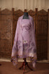 Contemporary Cow Lavender Muga Cotton Jamdani Unstitched Suit Set